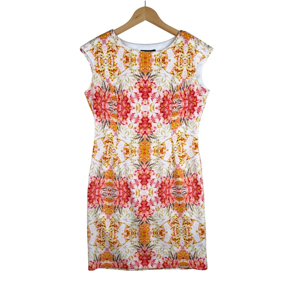 Ronni Nicole Floral Print Sleeveless Dress size 8 White/Red